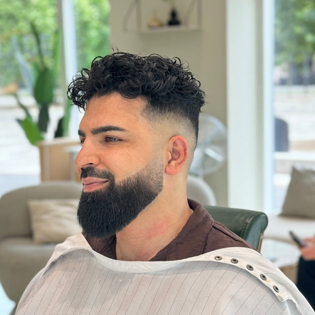 Mid fade med skæg